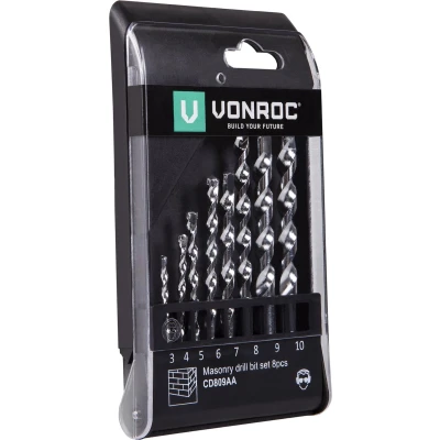 Afbeelding van VONROC Steenborenset 8 st Universeel 3 tot 10 mm
