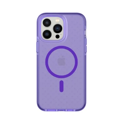 Afbeelding van tech21 iPhone 14 Pro Max Evo Check compatibel met MagSafe Schokabsorberend en dun beschermend telefoonhoesje 4,9 m FlexShock Multi Drop Bescherming &amp; Extra Knoppen