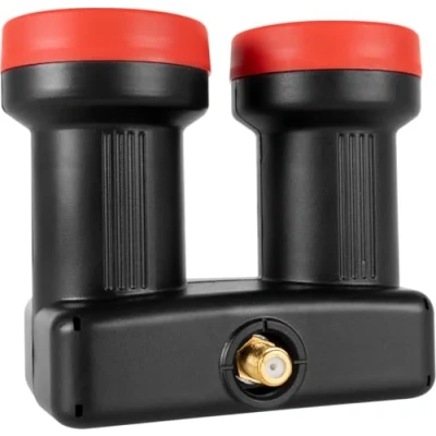 Afbeelding van MegaSat Diavolo Single LNB monoblock Aantal gebruikers: 1 Feed opname: 40 mm vergulden aansluiting, Weerbestendig Zwart, Rood