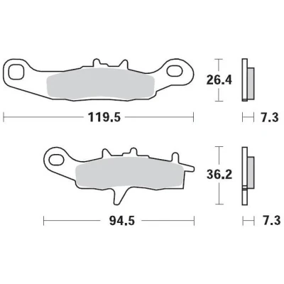 Afbeelding van Motomaster Voorremblokken Nitro Kawasaki KX80/85 1997 .. Suzuki RM85 2005 compound 21