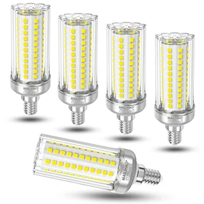 Afbeelding van Set van 5, koud wit 6000K 16W E14 LED maïskolf lamp 1900 LM, vervangt gloeilampen 120 Watt 150 Watt, niet dimbaar maïs lampen, spaarlamp kleine Edison schroeflampen