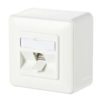 Afbeelding van Metz Connect 130B11D10002 E Netwerkdoos Opbouw (op muur) CAT 6A 1 poort Zuiver wit