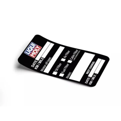 Afbeelding van decal arts 100 STKS Olieverversing Auto Onderhoud Service Due Herinnering Stickers, Waterdicht/Scheurbestendig Residue Labels Elk meet 85mmX50mm.