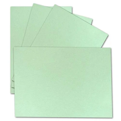 Afbeelding van 50 enkele kaarten, DIN A6, 10,5 x 14,8 cm, 240 g/m², mintgroen, gekleurd karton, knutselkarton, knutselkaarten, blanco ansichtkaarten