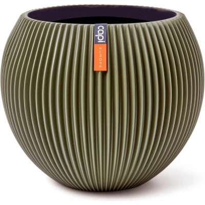 Afbeelding van Capi Europe Vaas bol Groove Colours 12x10 Groen