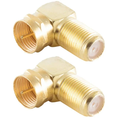 Afbeelding van Shiverpeaks BS15 301614 F adapter, haaks Verguld Aansluitingen: stekker, bus 2 stuk(s)