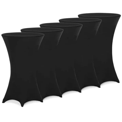 Afbeelding van Statafelrok 5 Stuks Ø 60 65cm Stretch Zwart