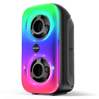 Afbeelding van LEFANDI Bluetooth luidspreker, draagbare draadloze luidsprekerbox, muziekbox, luid met drukke bas, gemengde gekleurde ledverlichting, USB weergave, 24 uur speeltijd