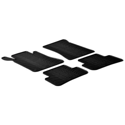 Afbeelding van Gledring Rubbermatten passend voor Mercedes C Klasse W203 2001 2007 (T profiel 4 delig + montageclips)