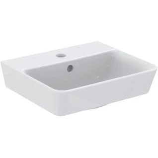 Afbeelding van Ideal standard connect air fontein cube met 1 kraangat overloop 40x35cm wit e030701