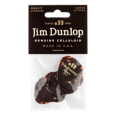 Afbeelding van Dunlop Genuine Celluloid Heavy Pick 12 Pack standaard plectrum