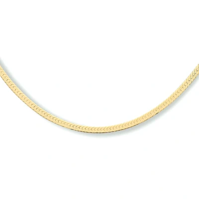 Afbeelding van zilver verguld (geel) collier slang plat 2,0 mm 40 + 4 cm 3 micron 2103148 horloge Goudkleur 44
