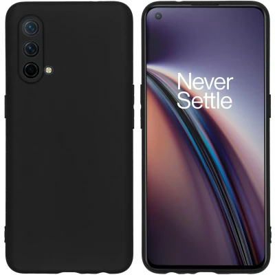Afbeelding van OnePlus Nord CE 5G Hoesje Siliconen en TPU (zacht) iMoshion Softcase/Backcover Zwart Telefoonhoesje