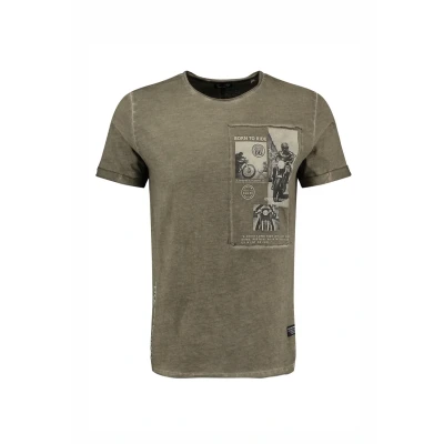 Afbeelding van Key Largo MT Wheels Round Tshirt print, Heren, Maat: 3XL, Mil green