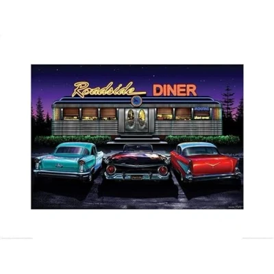 Afbeelding van Kunstdruk Roadside Diner Helen Flint 80x60cm