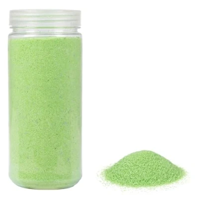 Afbeelding van HEKU Hoogwaardig lichtgroen decoratief zand (ca. 750 g), fijne korrel (0,1 0,5 mm), hersluitbare doos, veelzijdig voor decoratie en knutselwerk,