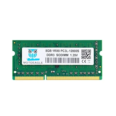 Afbeelding van Motoeagle 8GB 1Rx8 PC3L 12800S DDR3L 1600MHz SODIMM RAM DDR3 12800 PC3 204 Pin Non ECC CL11 Dual Rank Notebook Werkgeheugen 1.35V