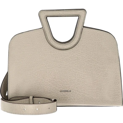 Afbeelding van Coccinelle Leren Handtas Schoudertas Faboula Elephan Handbag Gelso Beige