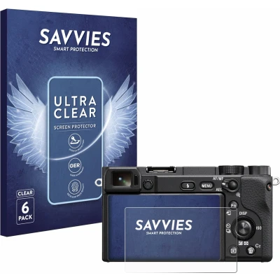 Afbeelding van Savvies Screenprotector voor Sony Alpha 6400A Folie Beschermfolie transparant (6 Stuks)