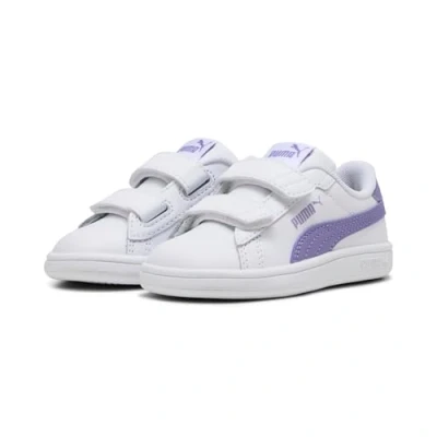 Afbeelding van Smash 3.0 leren V sneakers, Wit, Maat 20 PUMA