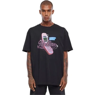 Afbeelding van Upscale by Mister Tee Unisex Hotline Oversize Tshirt print, Maat: 3XL, Black