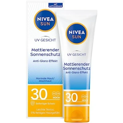Afbeelding van Nivea SUN UV FACE Shine Control Lotion Zonnebrandcrème, Maat: 50 ml,