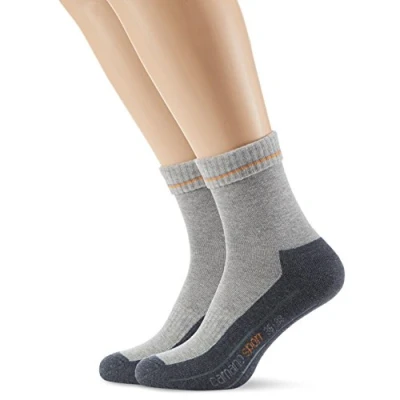 Afbeelding van Camano Sportsokken voor heren, verpakking van 2 stuks, grijs (Grey 10), 13/15 EU