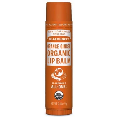 Afbeelding van Dr Bronners Lipbalsem Sinaasappel Gember, 4 gram