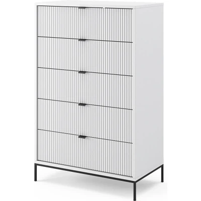 Afbeelding van Vicco Ladekast &quot;Eliza&quot;, Wit, 76 x 120 cm met 5 laden