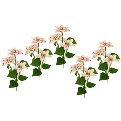 Afbeelding van I.GE.A. Kunstbloem Kerstster (5 stuks)