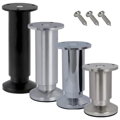 Afbeelding van Meubelpoten, verstelbaar, mat zwart, hoogte 12 cm, diameter 38 mm, belastbaar tot 250 kg STAHLIA®