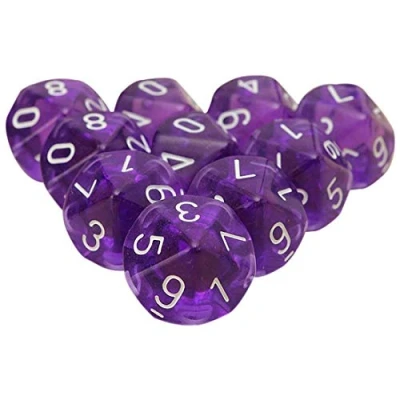 Afbeelding van Polyhedral Dice Set, 10 stuks voor DND, MTG, RPG, Dungeons en Dragons Game, Table Games, Acryl