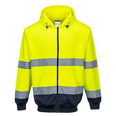 Afbeelding van Tweekleurige Sweatshirt met ritssluiting en capuchon maat XXL, YeNa
