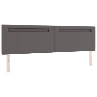 Afbeelding van vidaXL Hoofdbord Simpel Ontwerp Grijs 200 cm Kunstleer