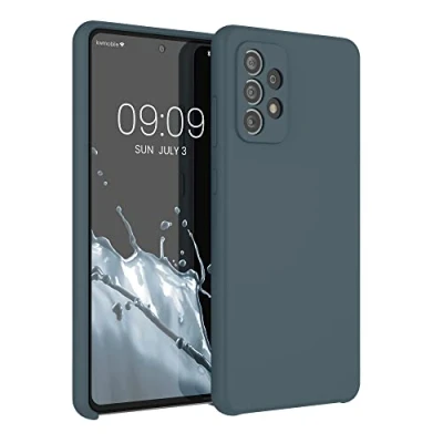 Afbeelding van kwmobile telefoonhoesje compatibel met Samsung Galaxy A72 hoesje Zachte case voor smartphone Back cover in leisteen