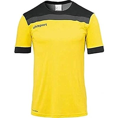 Afbeelding van Uhlsport Offense 23 Shirt Korte Mouw Heren Geel / Zwart Antraciet Maat: L