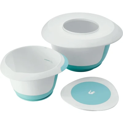 Afbeelding van keeeper Mengkom Marla 4 in 1, met spatscherm, deegschraper, zuignap, antislip oppervlak (set, delig)