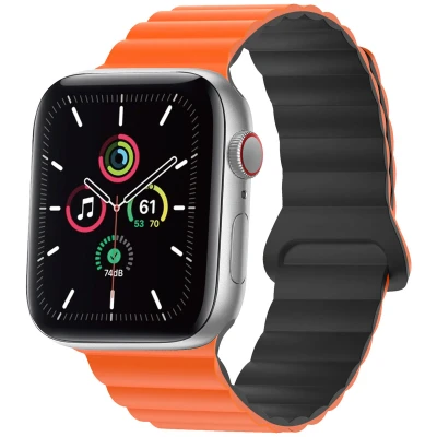 Afbeelding van Apple Watch Siliconen magnetisch bandje Meerkleurig Geschikt voor Series 1/2/3/4/5/6/7/8/9/10/SE/Ultra/Ultra 2 (44/45/46/49 mm)