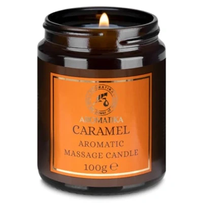 Afbeelding van Massage Kaars Karamel 100g Aroma Aromatherapie Sojawaskaarsen Veganistische Sojawas Cadeau Geurkaars in Potje Ontspanning