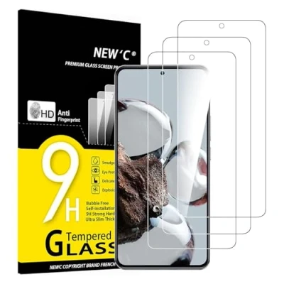 Afbeelding van NEW&#039;C 3 Stuks, Screen Protector voor Xiaomi 12T,Xiaomi 12T Pro, Gehard Glass Schermbeschermer Film 0.33 mm ultra transparant, resistent