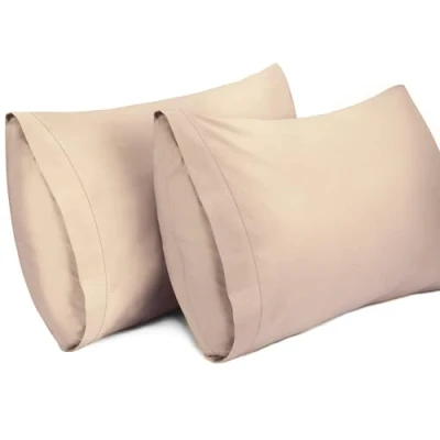 Afbeelding van Lirex 2 Pack Kussenslopen, 100% Katoen Ademende Kussensloop Pillow Cover, 40 x 70 cm, Lichtkoffie