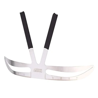 Afbeelding van ANGGREK Permanente Wenkbrauw Heerser 4 Soorten MeasureTool Make Up Tool Rvs Vorm Stencil (Europese Stijl Wenkbrauw)