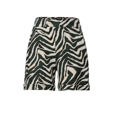 Afbeelding van Street One Gemusterte Paperbag Shorts, Dames, Maat: 44, Grün