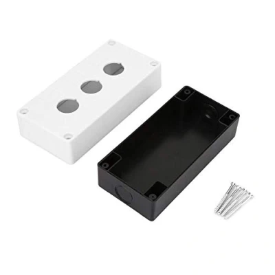Afbeelding van BX3 22 mm schakelkast, drie gaats drukknopschakelaar controle beschermhoes waterdicht (wit)
