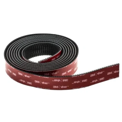 Afbeelding van Dpm Tapes Dual Lock SJ3870 1 bevestigingsstrip voor auto, dashcam, Go Pro, tolbetaalhouder, druksluiting, zeer zelfklevend product, zwart (25,4 mm x 2 m)