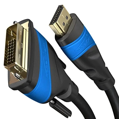 Afbeelding van KabelDirekt HDMI DVI 24+1 adapterkabel 5 m (DVI D naar HDMI, 1080p Full HD 3D Highspeed) TOP Series
