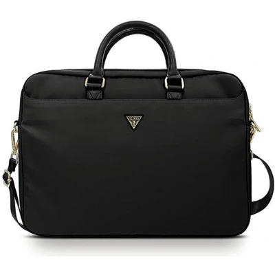 Afbeelding van GUESS Nylon Triangle Logo Handtas Zwart