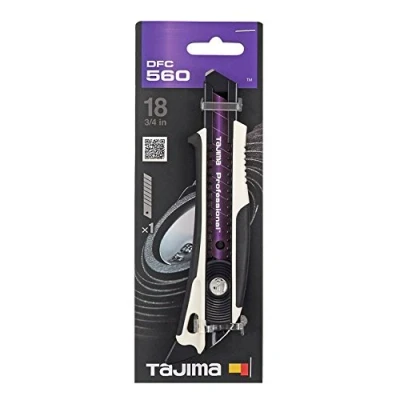 Afbeelding van Tajima TAJ DFC560W DORA FIN Cuttermes met RAZAR BLACK lemmet, schuif en vin, 18 mm, DFC560W, non concerné