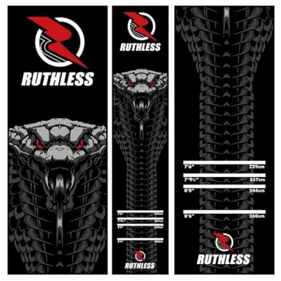 Afbeelding van RUTHLESS Darts Mat Heavy Duty Antislip Duurzaam Tapijt Dart voor Vloer Zwart (Cobra)