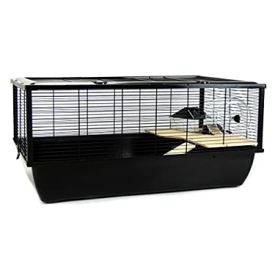 Afbeelding van Little Friends Grosvenor ratten en hamsterkooi met houten plateau ladder